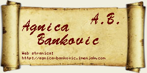 Agnica Banković vizit kartica